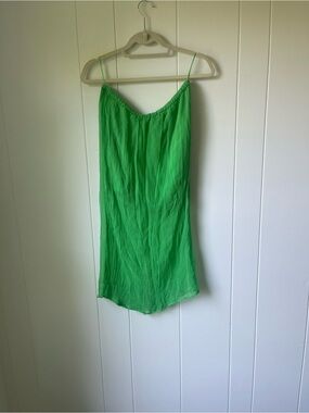 J. Crew Neon Green Midi Skirt
